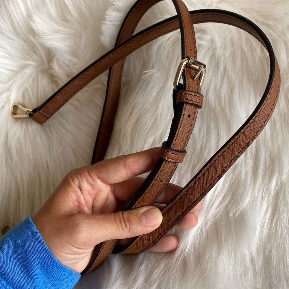 42” Calvin Klein NWOT brown purse strap with golden colored hooks - Picture 7 of 8